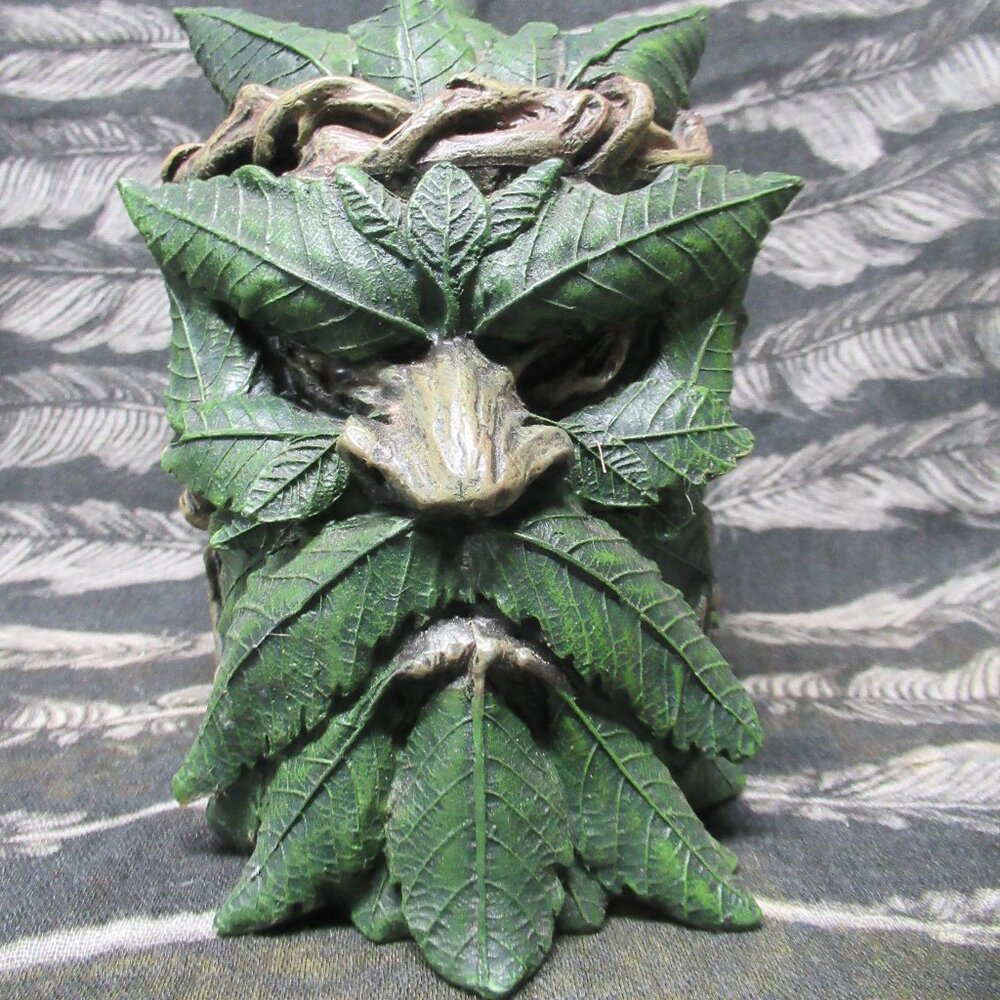 Nature Green Man Trinket Box/Stash Box